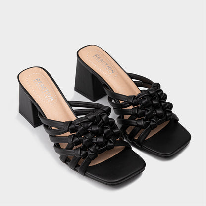 Helena Knot Heel Sandalia Mule De Tacîn Para Mujer